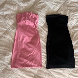 XXS black and pink nylon cotton on dresses
